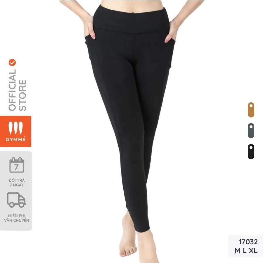 Quần tập legging nữ tập gym yoga chất thun dáng thể thao