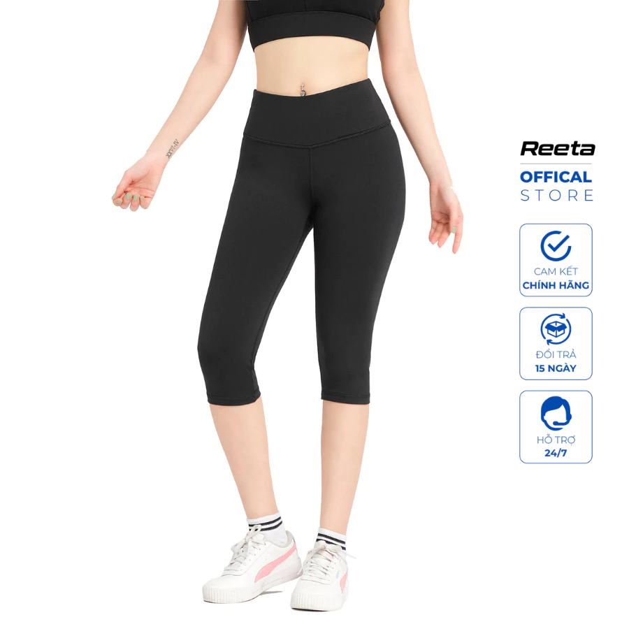 Quần Thể Thao Legging Lửng Dài Qua Gối Nữ Thương Hiệu REETA,Tập Gym,Yoga,Aerobic… – A1791